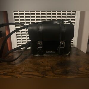 Dr Marten Leather Cross Body Black Satchel - 7in - Like New